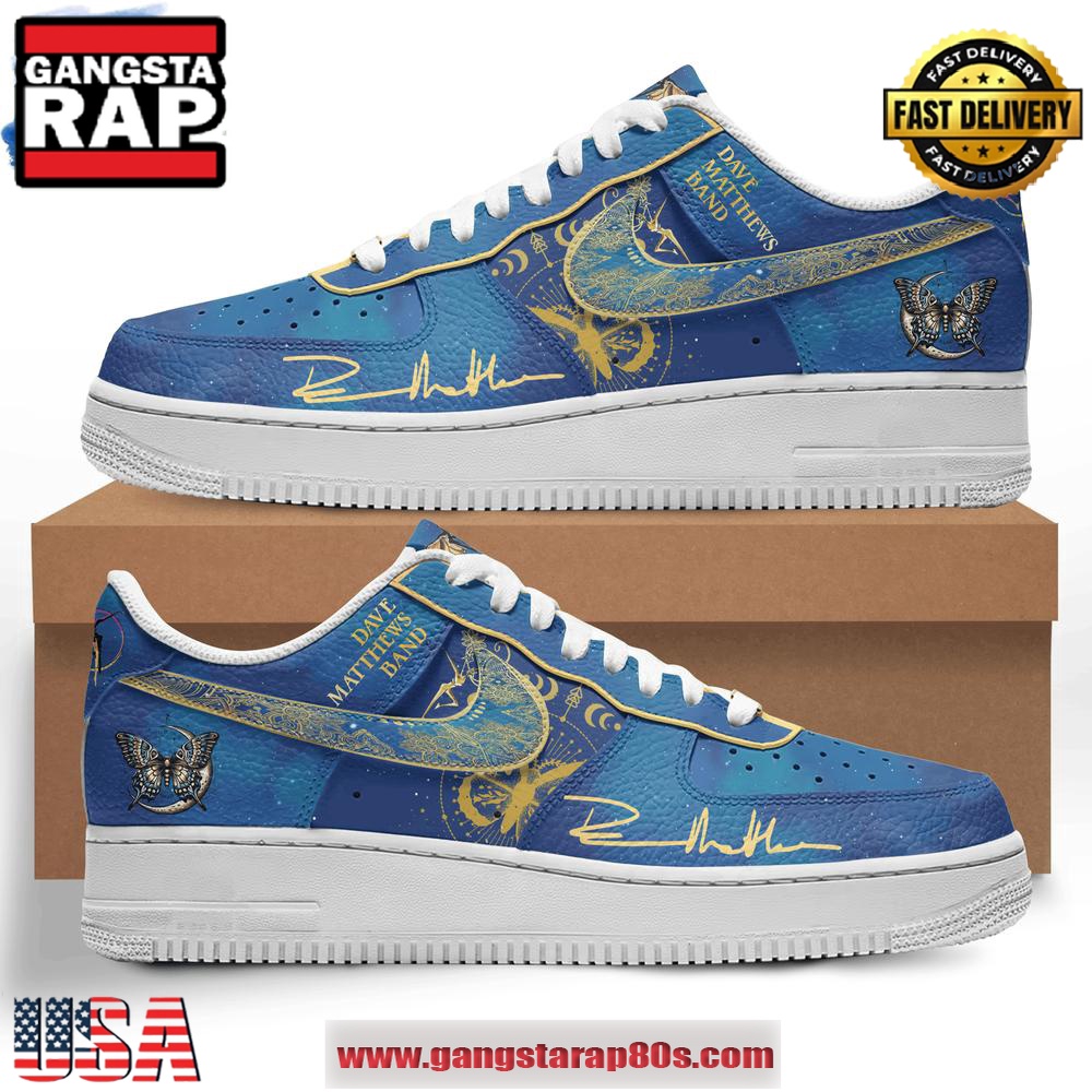 Dave Matthews Band 1991 Blue Air Force 1 Running Sneakers Shoes Dave Matthews Band 1991 Blue Air Force 1 Running Sneakers Shoes