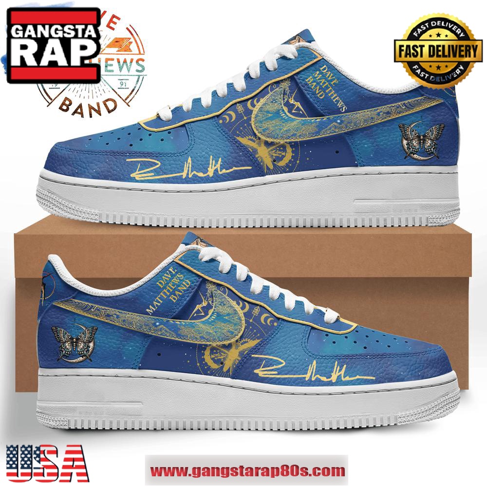 Dave Matthews Band 1991 Blue Air Force 1 Running Sneakers Shoes Dave Matthews Band 1991 Blue Air Force 1 Running Sneakers Shoes