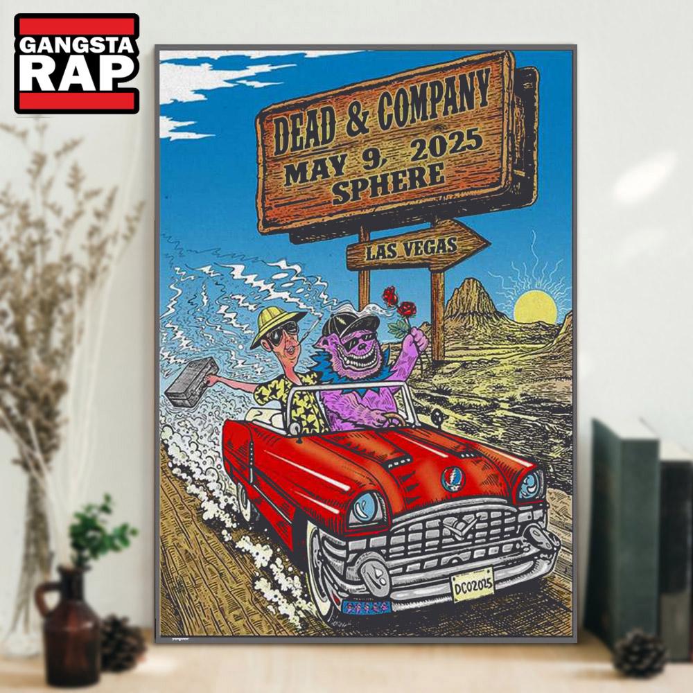 Dead & Company Sphere Las Vegas, NV May 9 2025 Concert Poster Canvas Art
