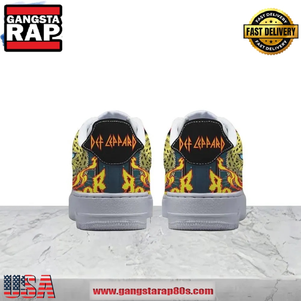 Def Leppard Special Edition Air Force 1 Running Sneakers Shoes Def Leppard Special Edition Air Force 1 Running Sneakers Shoes