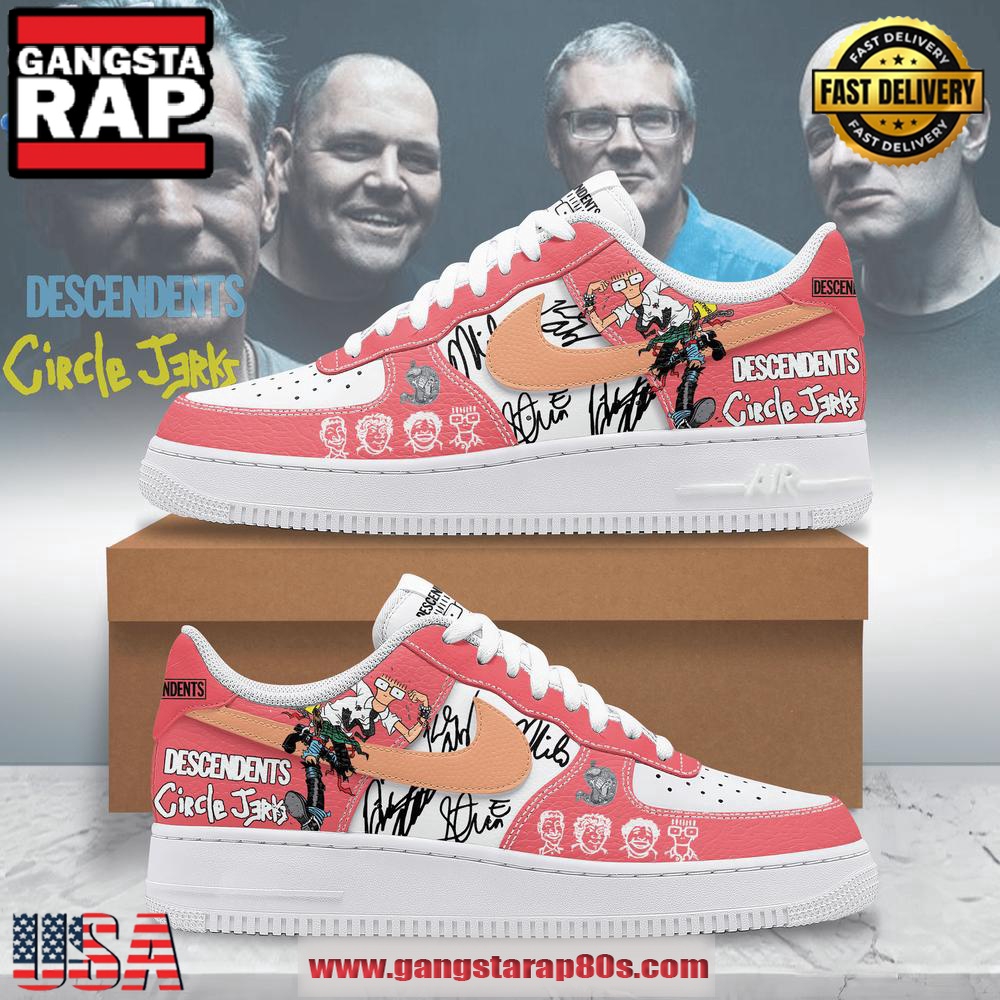 Descendents Circle Jerks Tour Air Force 1 Running Sneakers Shoes