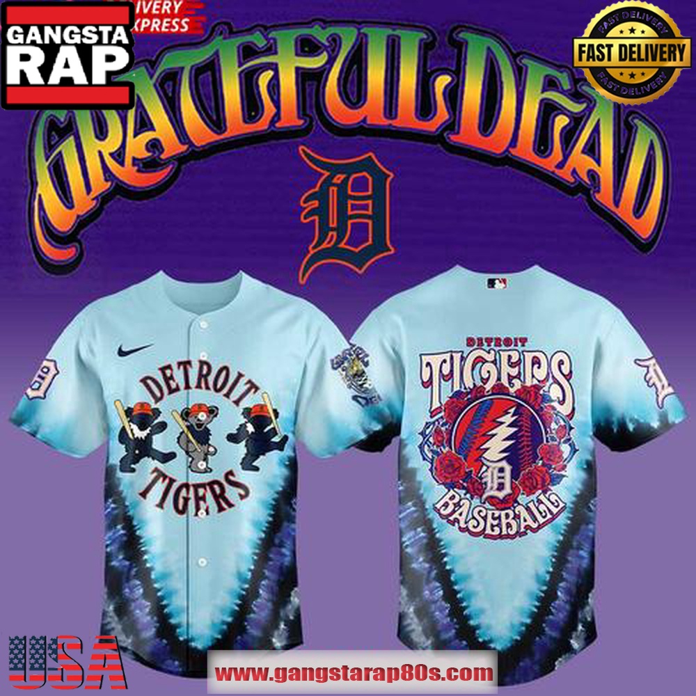 Detroit Tigers Grateful Dead 60th Anniversary Limited Edition Baseball Jersey