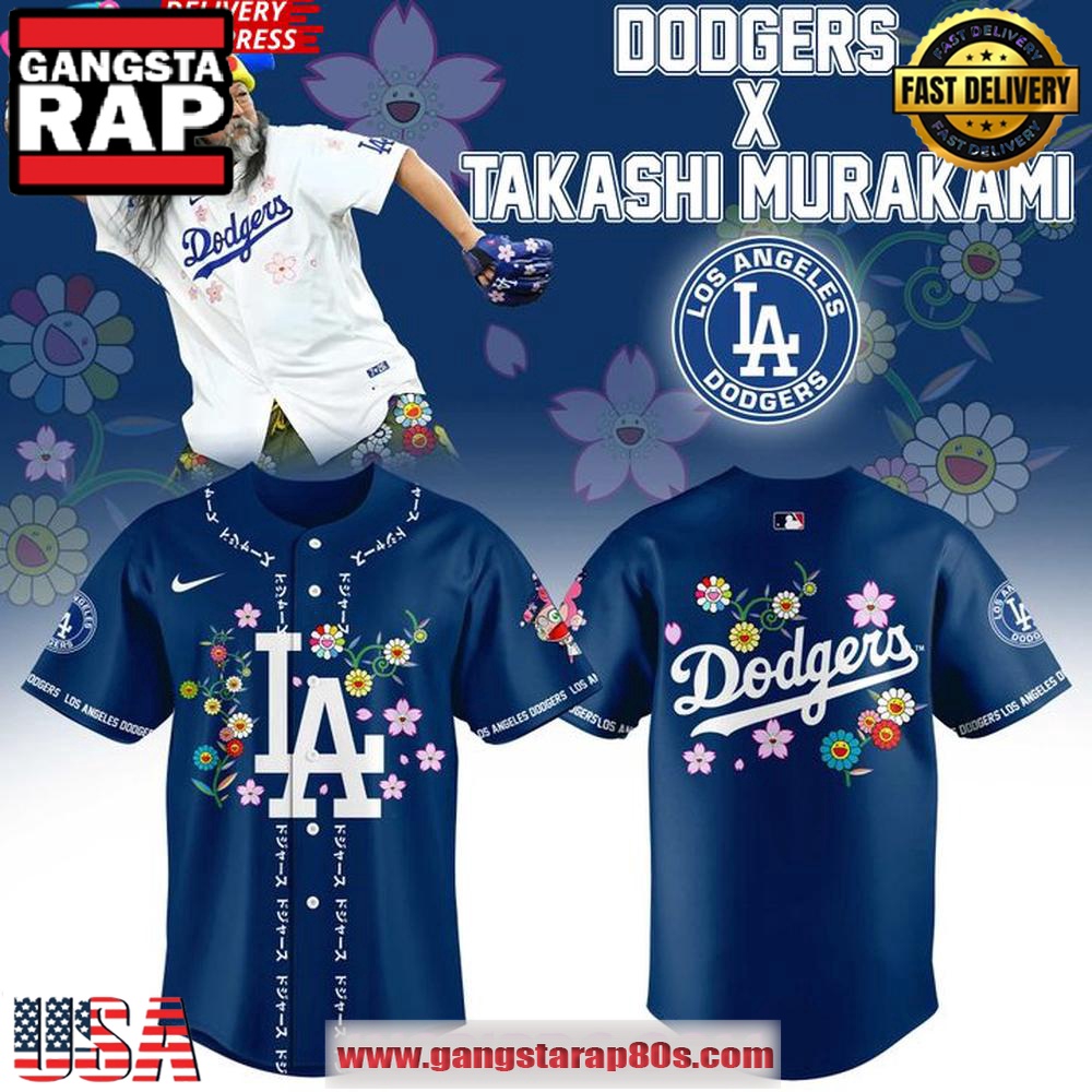 Dodgers x Takashi Murakami 2025 MLB Blue Jersey Dodgers x Takashi Murakami 2025 MLB Blue Jersey