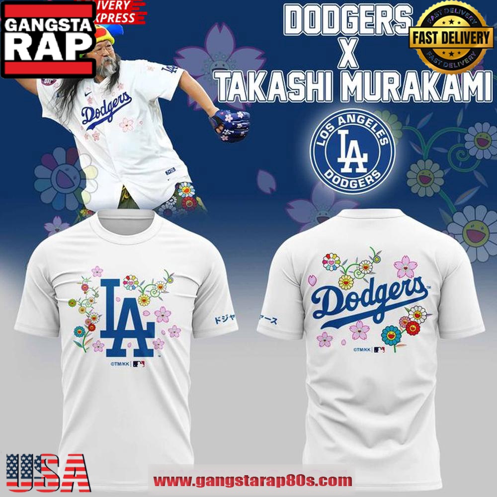Dodgers x Takashi Murakami 2025 MLB White T-shirt Dodgers x Takashi Murakami 2025 MLB White T-shirt