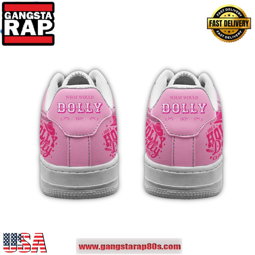 Dolly Parton Christmas 2024 Limited Edition Pink Air Force 1 Running Sneakers Shoes Dolly Parton Christmas 2024 Limited Edition Pink Air Force 1 Running Sneakers Shoes