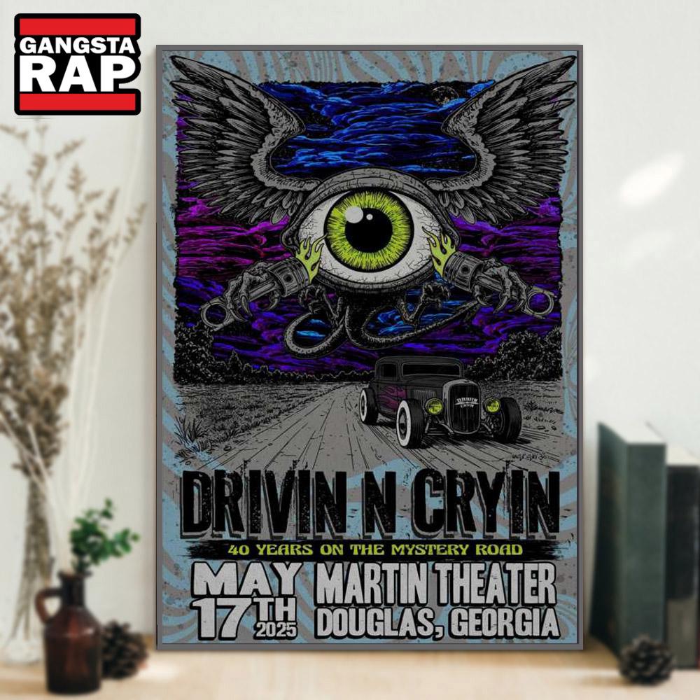 Drivin'N Cryin The Martin Centre Douglas, GA May 17 2025 Tour Poster Canvas Art