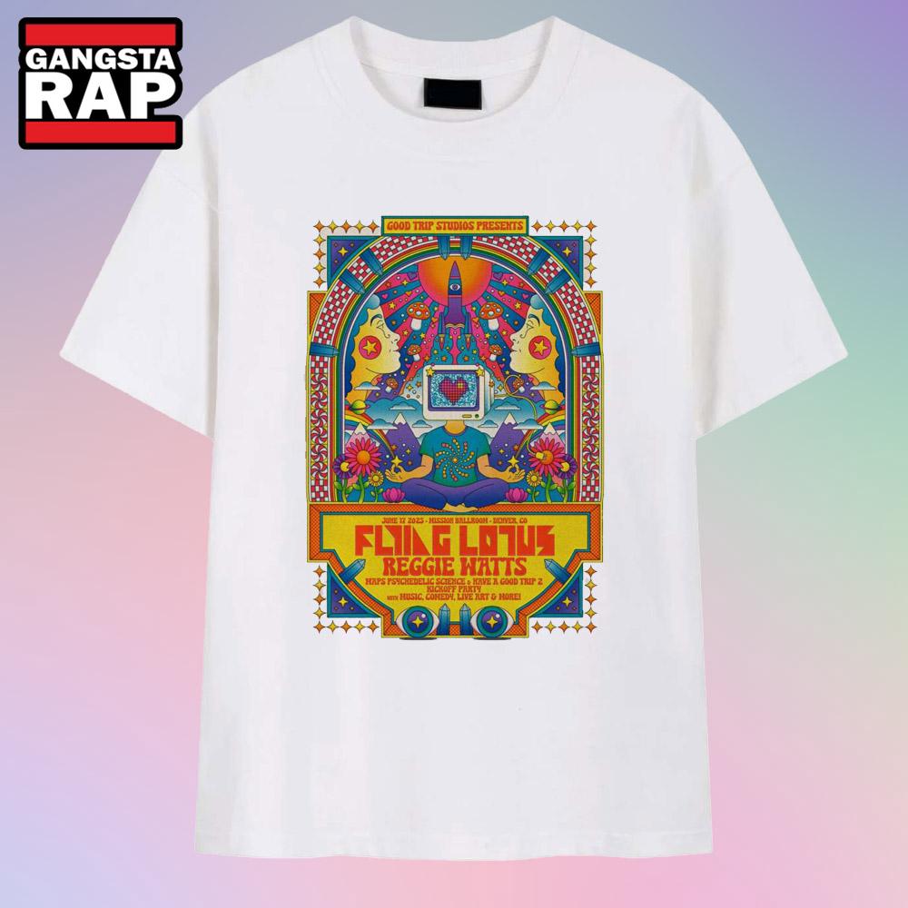 Flying Lotus And Reggie Watts Mission Ballroom Denver, CO June 17 2025 Concert T Shirt