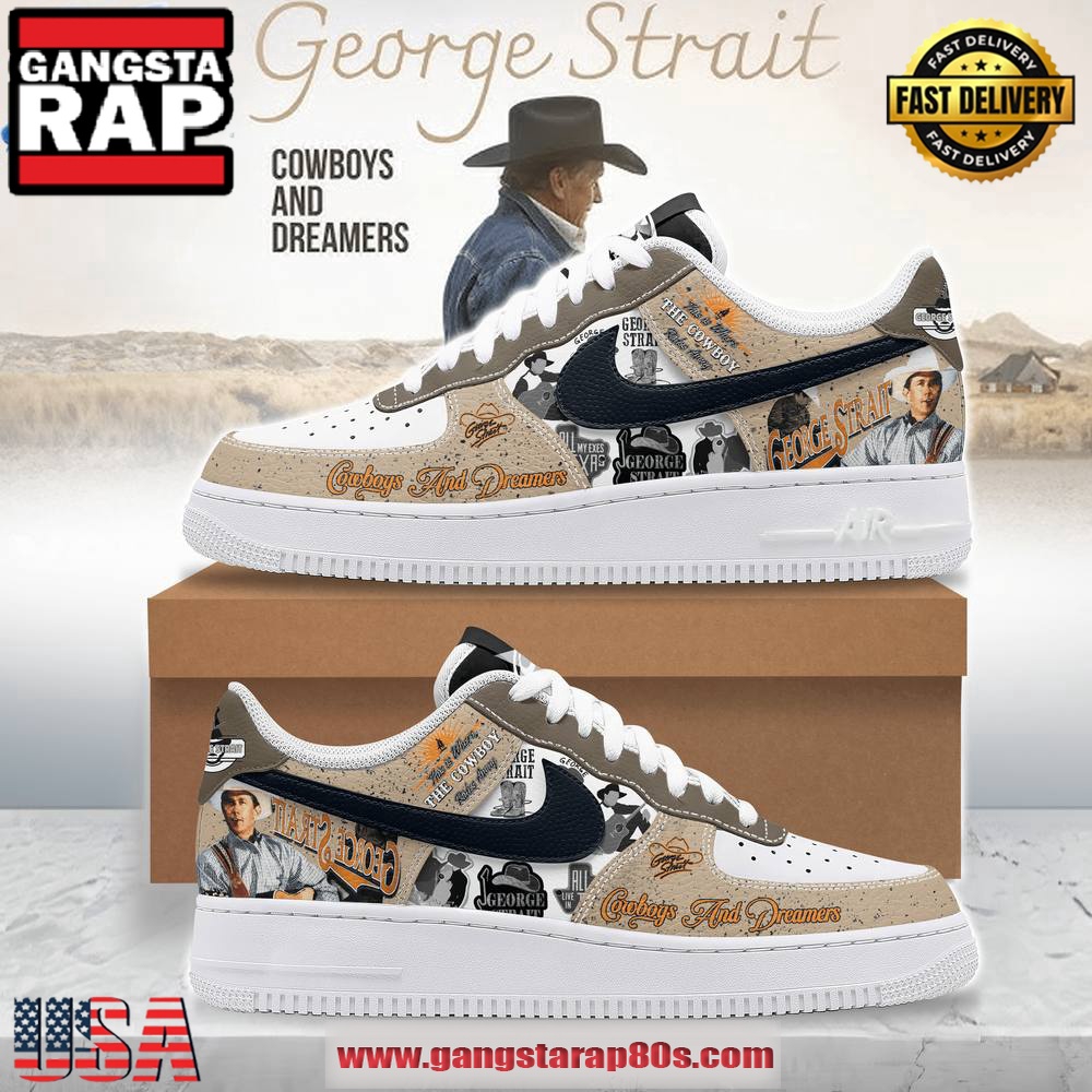 George Strait Cowboys And Dreamers Air Force 1 Running Sneakers Shoes