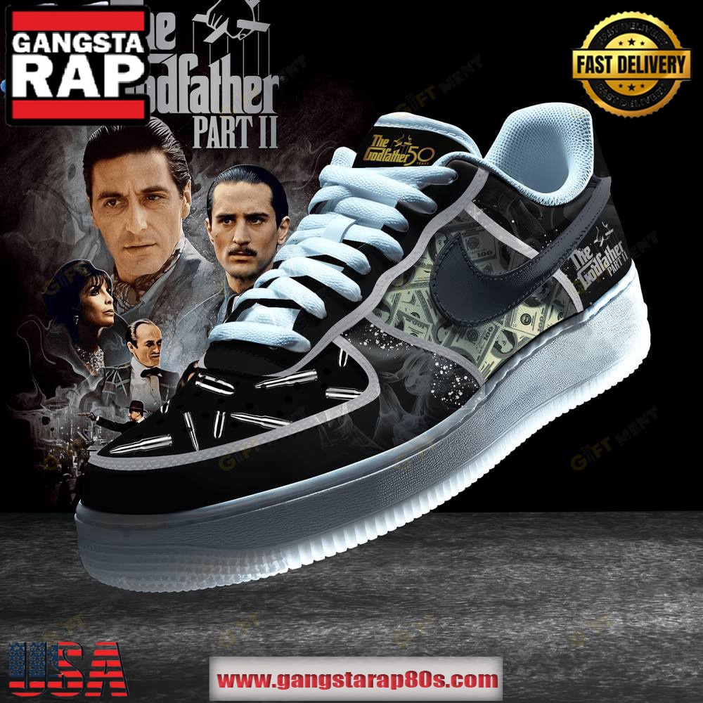 Godfather Part II 50th Anniversary Limited Edition Air Force 1 Running Sneakers Shoes