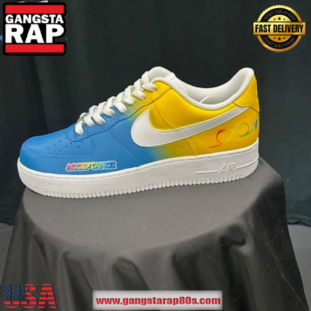 Golden State Warriors x To The Max Autism Acceptance 2025 Limited Edition Air Force 1 Running Sneakers Shoes