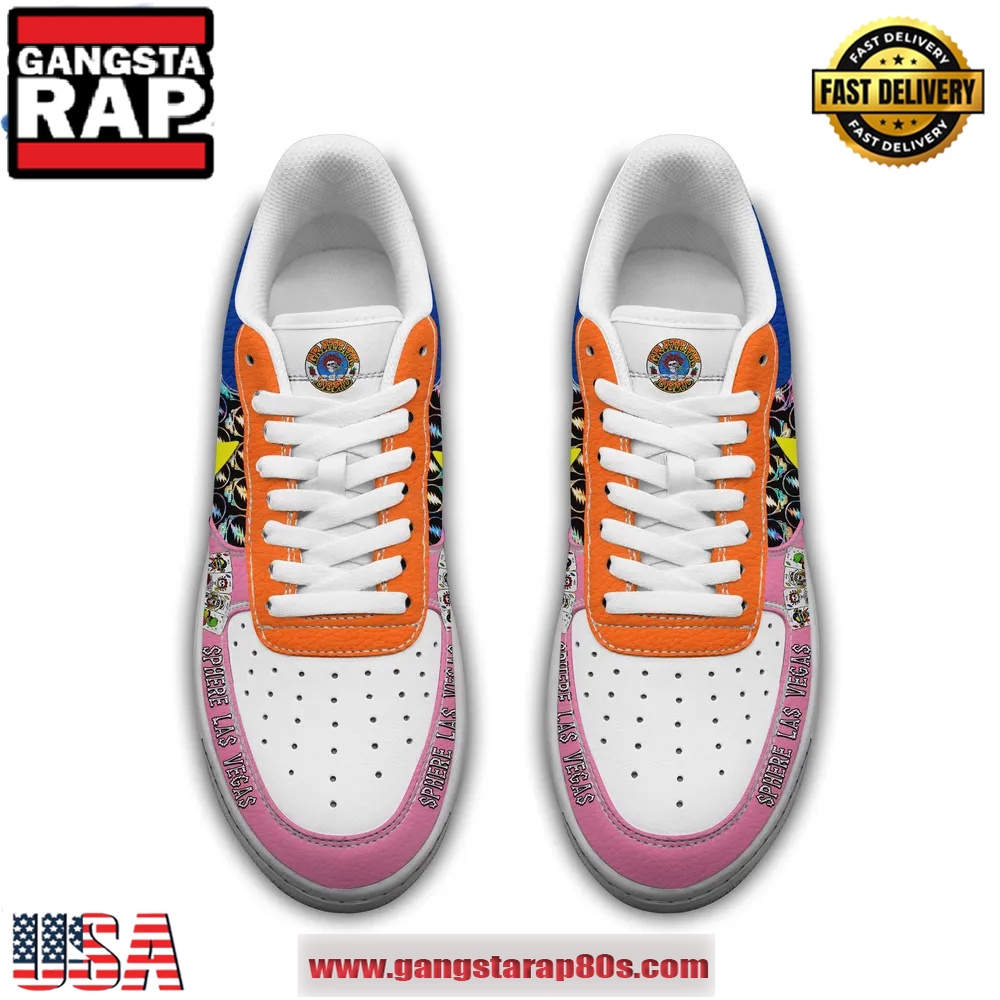 Grateful Dead Sphere Las Vegas Air Force 1 Running Sneakers Shoes Grateful Dead Sphere Las Vegas Air Force 1 Running Sneakers Shoes