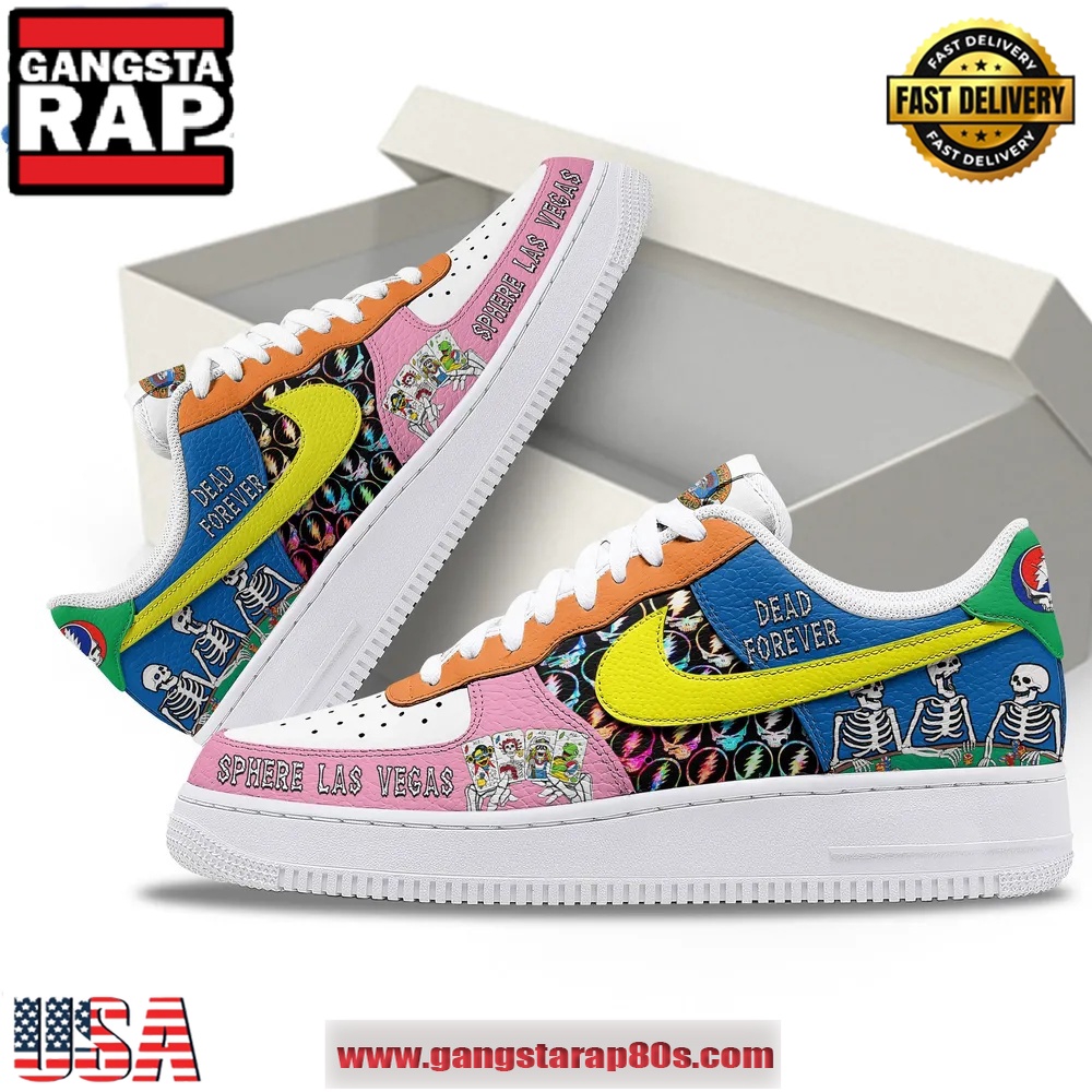 Grateful Dead Sphere Las Vegas Air Force 1 Running Sneakers Shoes