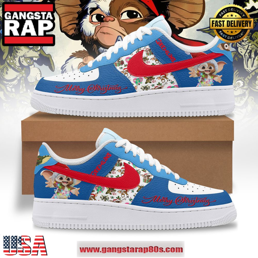 Gremlins Merry Christmas 2024 Limited Edition Air Force 1 Running Sneakers Shoes