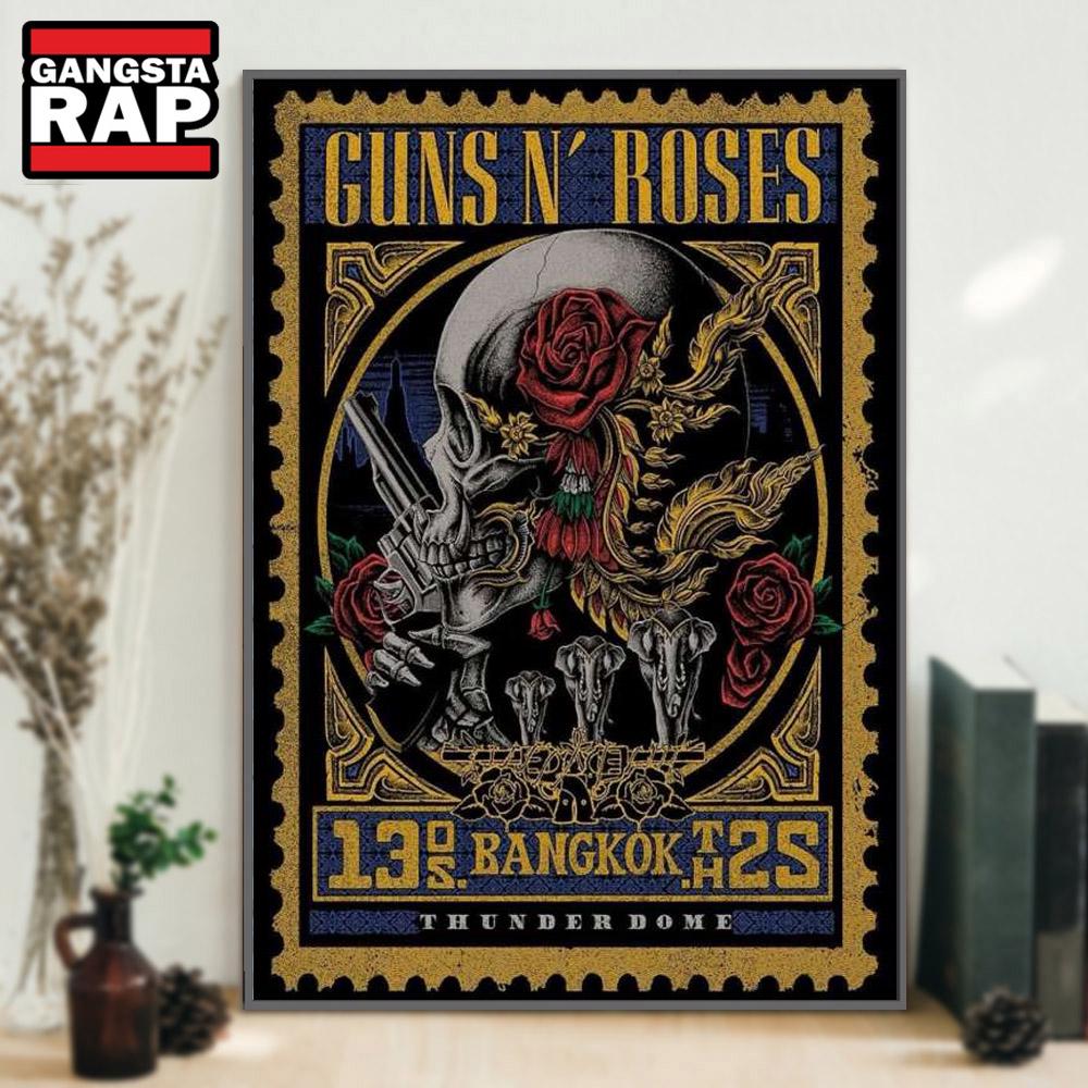 Guns N' Roses At Thunder Dome In Bangkok, TH On May 13 2025 Tour Wall Decor Poster Canvas