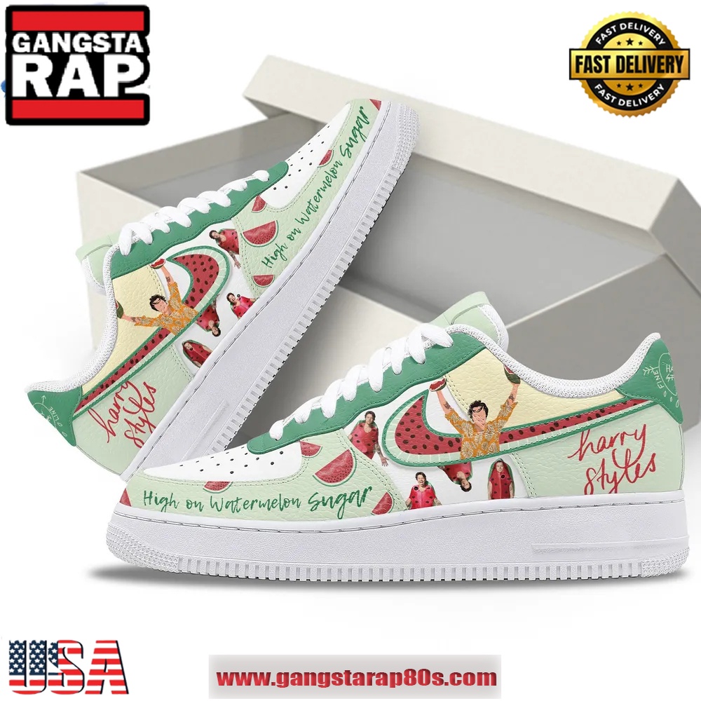 Harry Styles High On Watermelon Sugar Air Force 1 Running Sneakers Shoes