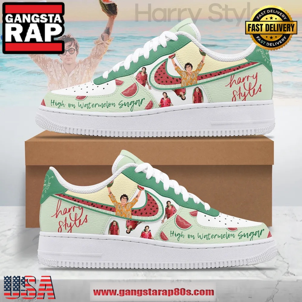 Harry Styles High On Watermelon Sugar Air Force 1 Running Sneakers Shoes