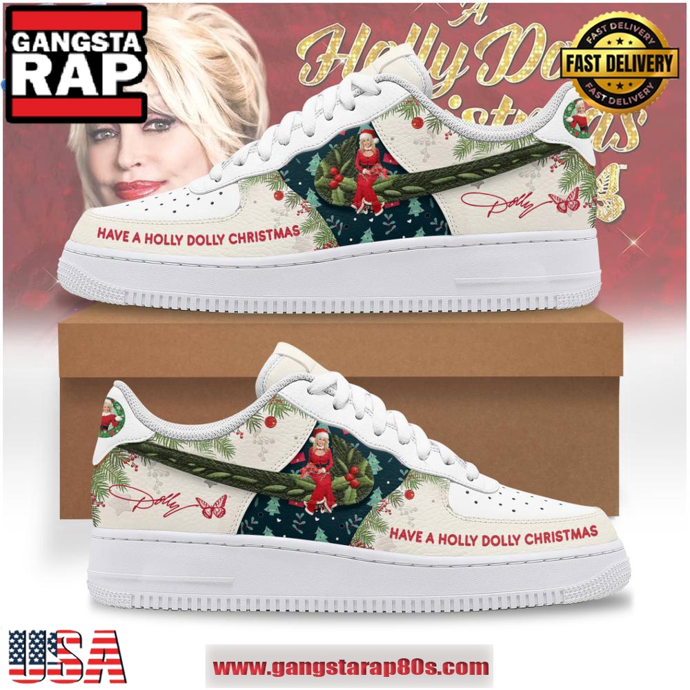Have A Holly Dolly Christmas Limited Air Force 1 Running Sneakers Shoes