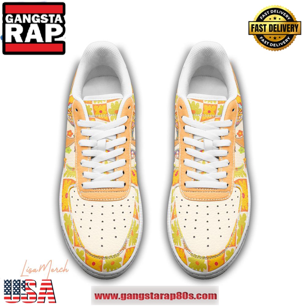Hippie Love Peace Joy Air Force 1 Running Sneakers Shoes