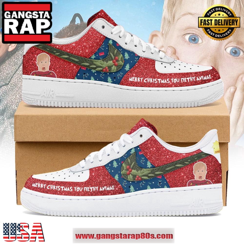 Home Alone Merry Christmas 2024 Limited Air Force 1 Running Sneakers Shoes Home Alone Merry Christmas 2024 Limited Air Force 1 Running Sneakers Shoes