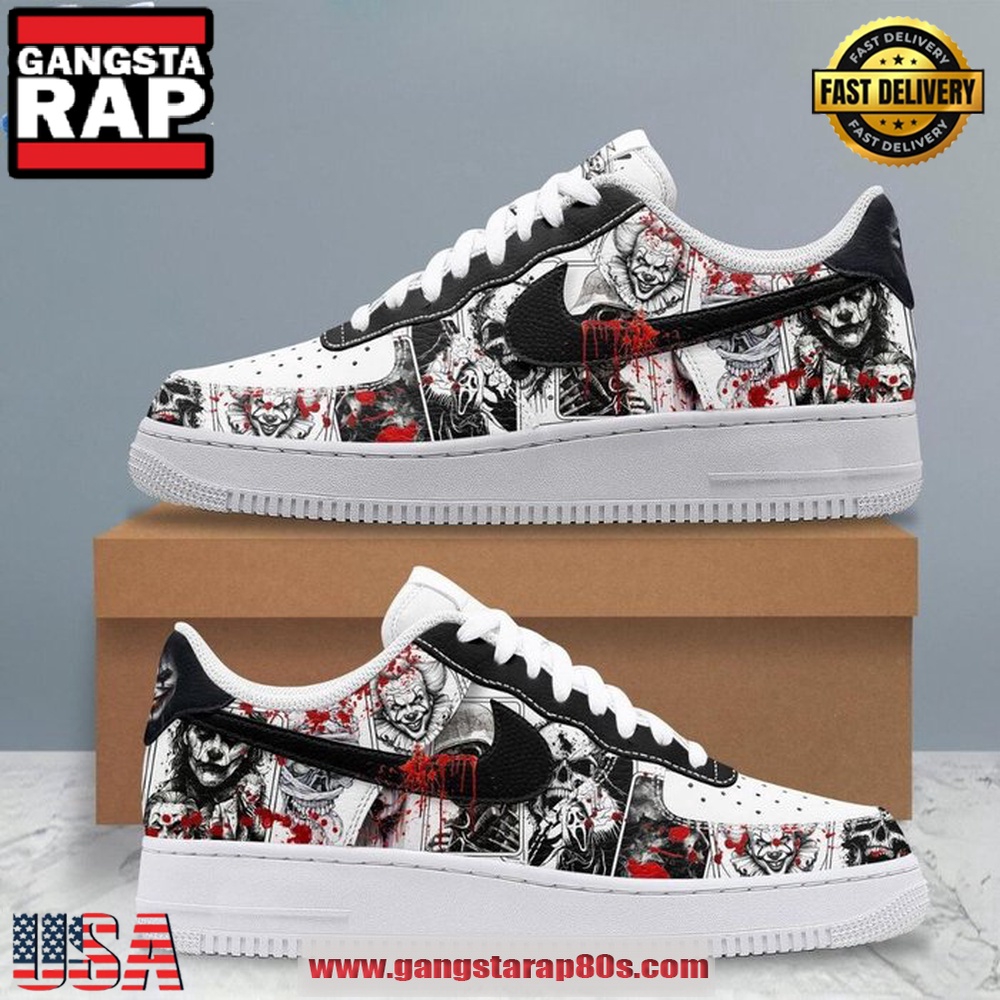 Horror Movies Club In Halloween Air Force 1 Shoes Running Sneakers Shoes