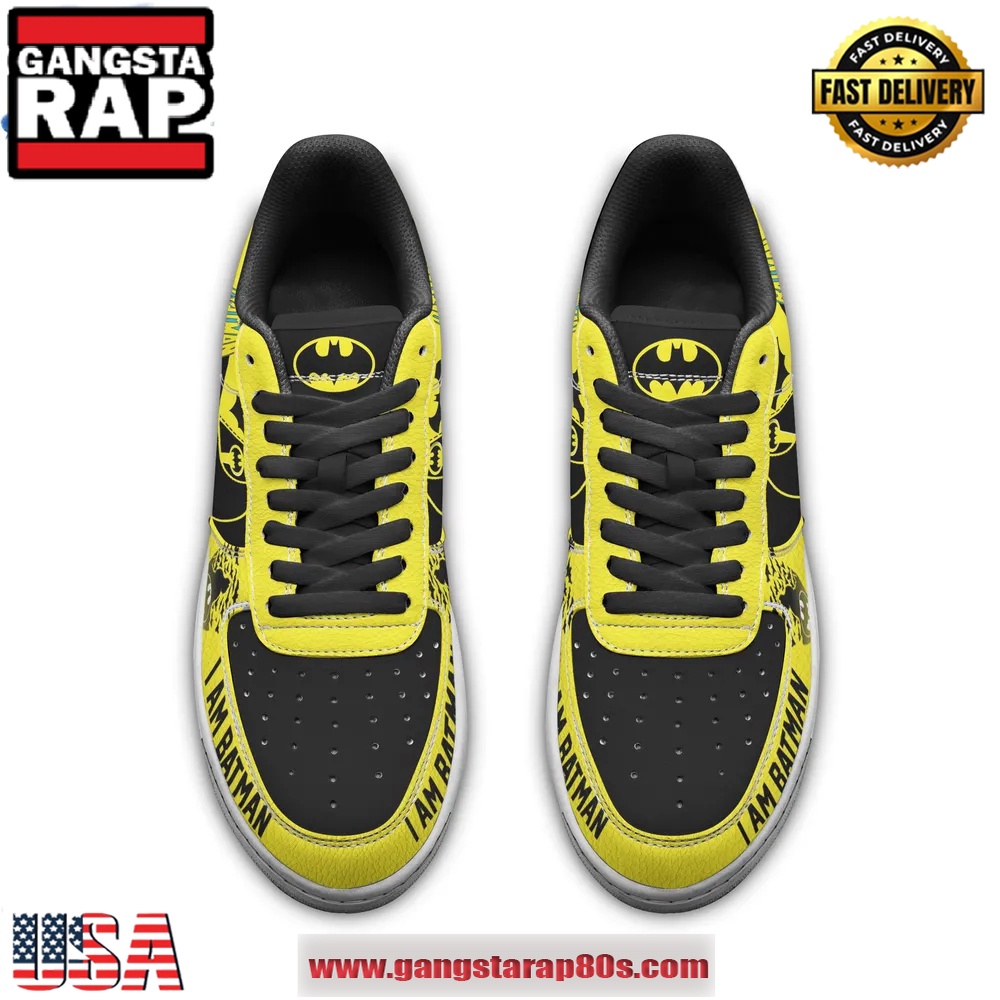 I Am Batman Limited Edition Air Force 1 Running Sneakers Shoes I Am Batman Limited Edition Air Force 1 Running Sneakers Shoes