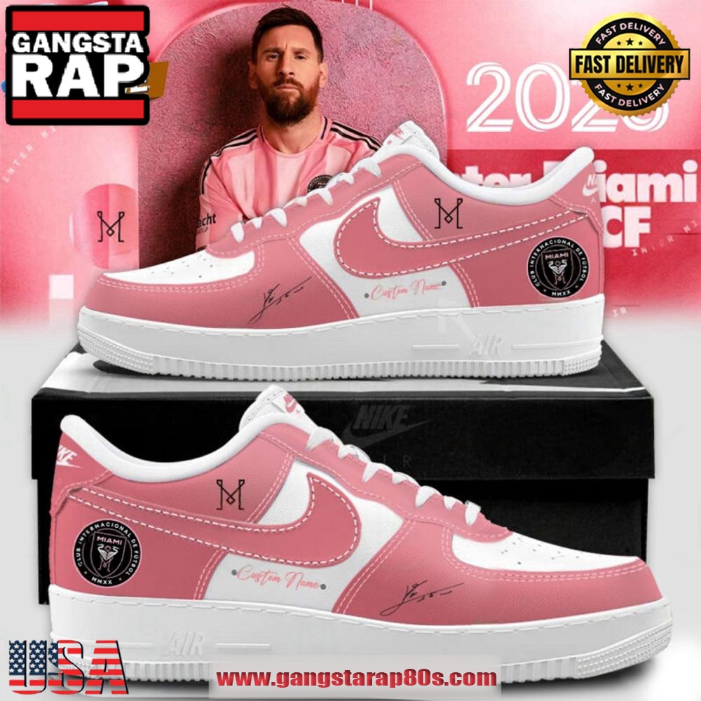 Inter Miami 2025 Limited Edition Air Force 1 Running Sneakers Shoes