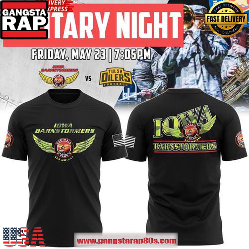 Iowa Barnstormers 2025 Military Night Edition Unisex T-Shirt Iowa Barnstormers 2025 Military Night Edition Unisex T-Shirt