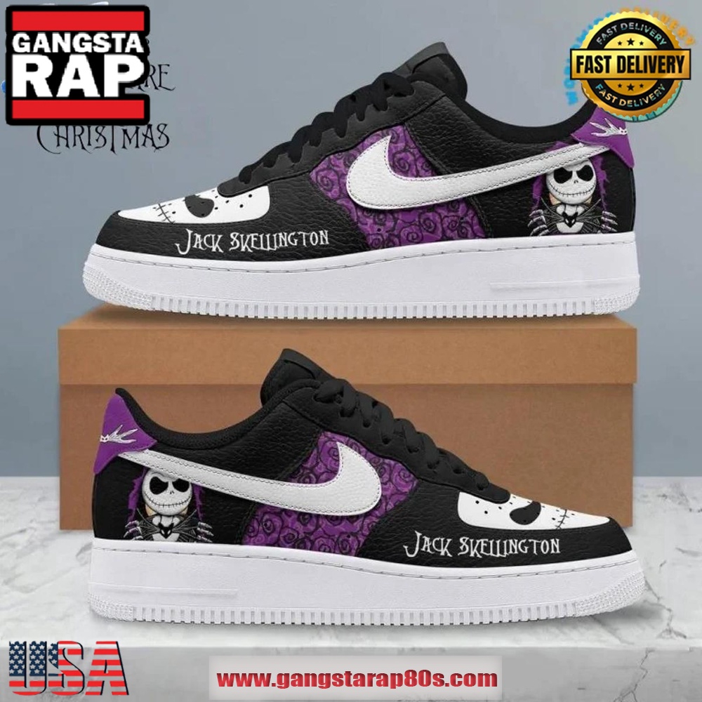 Jack Skellington TNBC 2024 Air Force 1 Running Sneakers Shoes