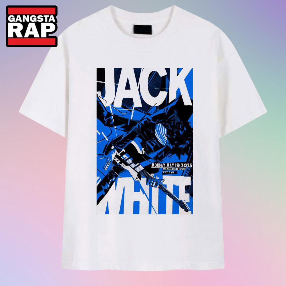 Jack White Paramount Theatre Seattle, WA May 19 2025 Tour T Shirt