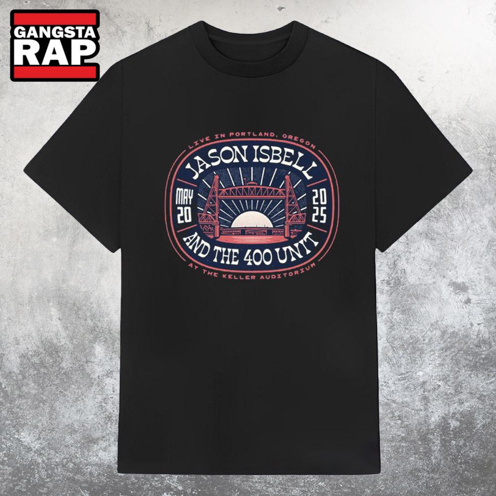 Jason Isbell And The 400 Unit Keller Auditorium Portland, OR May 20 2025 Tour T Shirt