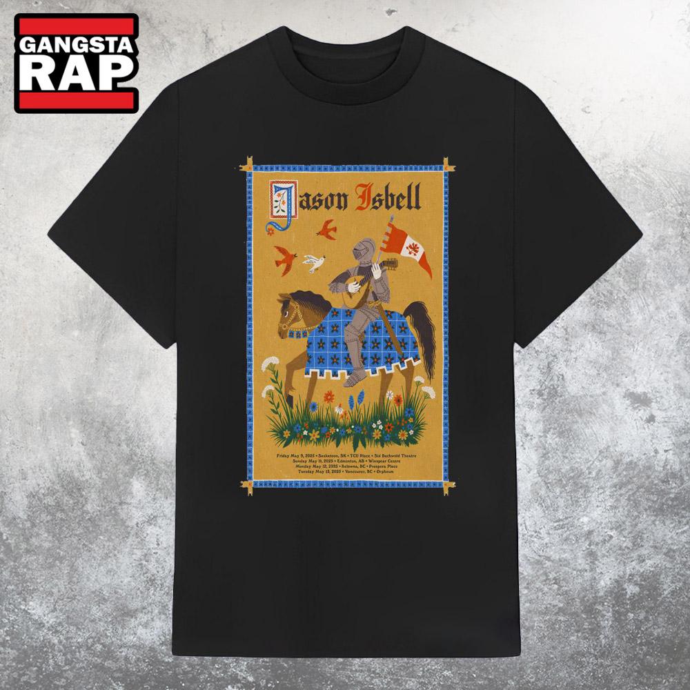 Jason Isbell And The 400 Unit TCU Place Sid Buckwold Theatre, Saskatoon, SK May 9 2025 Tour T Shirt