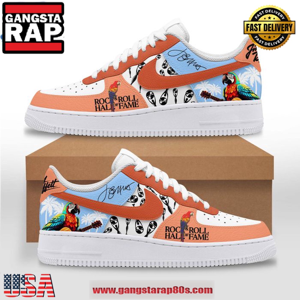 Jimmy Buffett Hall Of Fame Limited Edition Air Force 1 Running Sneakers Shoes