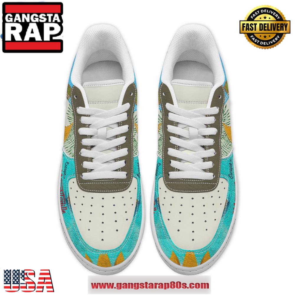 Jimmy Buffett Lost In Margaritaville Air Force 1 Running Sneakers Shoes