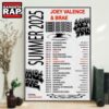Joey Valence and Brae Summer 2025 Festivals Poster Canvas Art