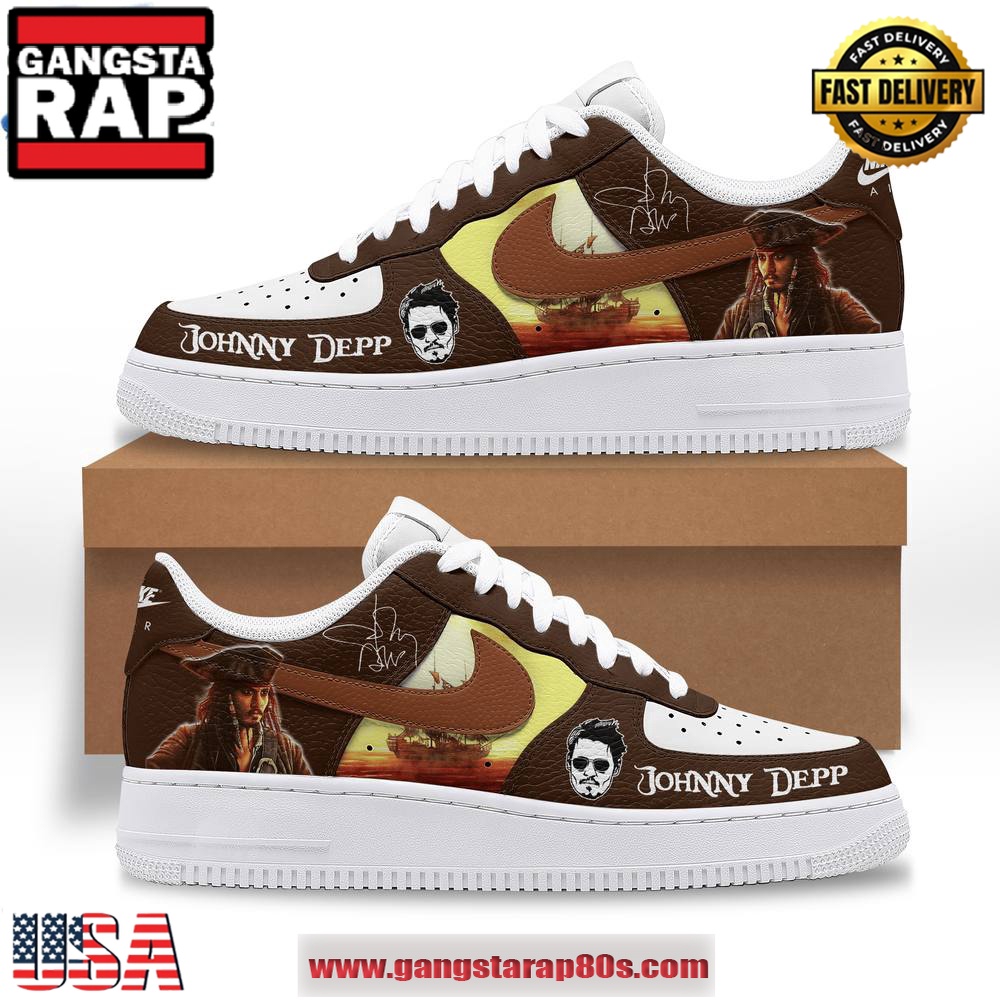 Johnny Depp Signature Limited Edition Air Force 1 Running Sneakers Shoes