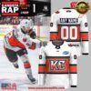 Kansas City Mavericks 2025 Kelly Cup Playoffs Official White Custom Hockey Jersey 2 Kansas City Mavericks 2025 Kelly Cup Playoffs Official White Custom Hockey Jersey