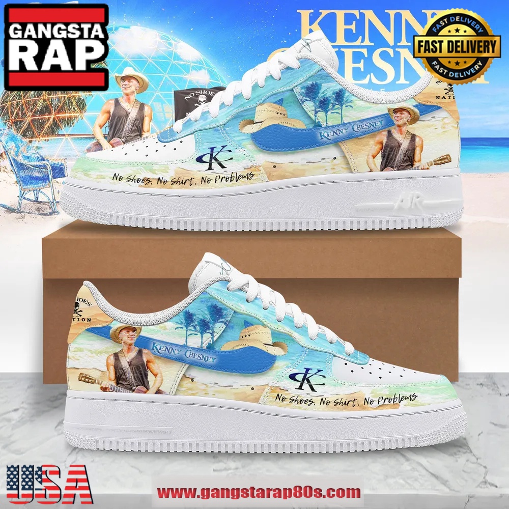 Kenny Chesney No Shoes, No Shirt, No Problems Air Force 1 Sneakers Running Sneakers Shoes