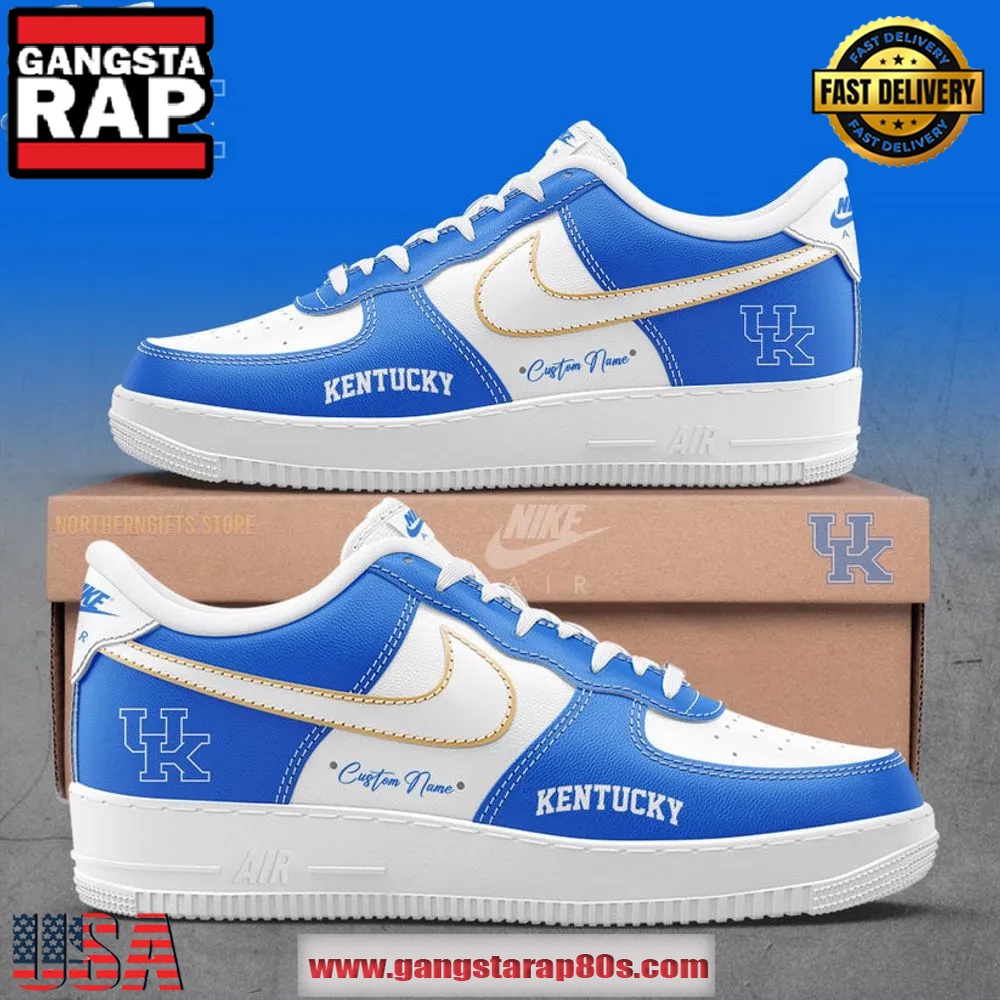Kentucky Wildcats Coach Kenny Brooks New Exclusives Air Force 1 Running Sneakers Shoes