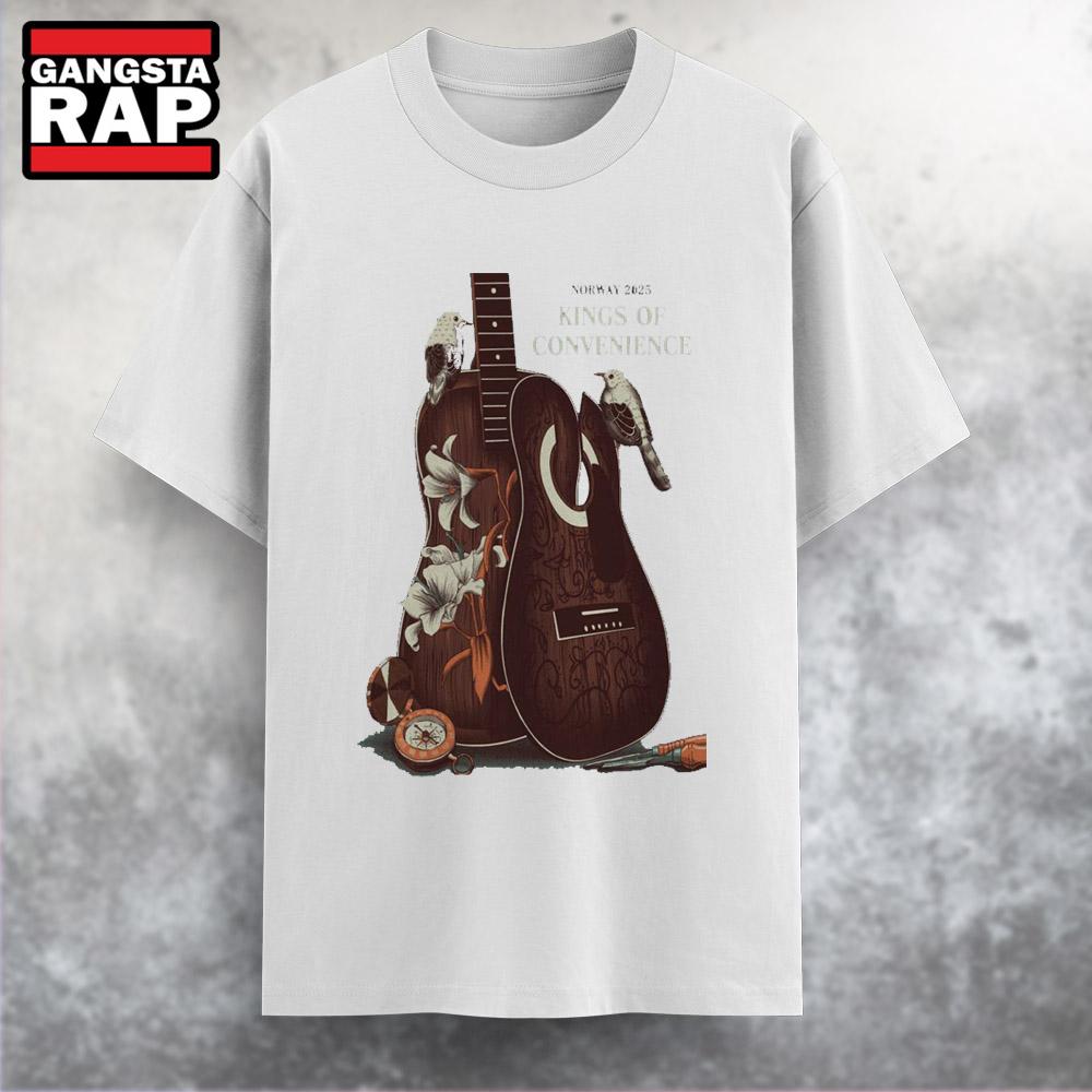 Kings Of Convenience Norway Tour May 2025 T Shirt