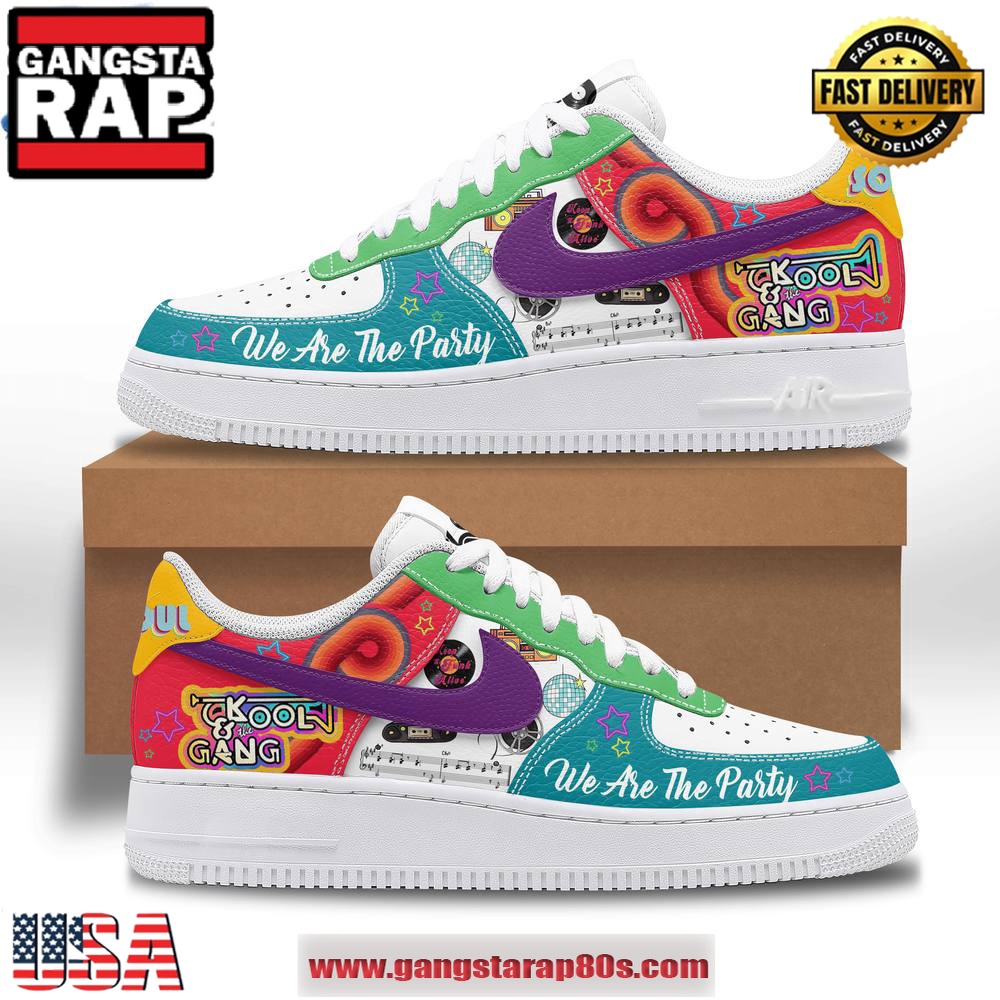 Kool & The Gang We Are The Party Limited Edition Air Force 1 Running Sneakers Shoes