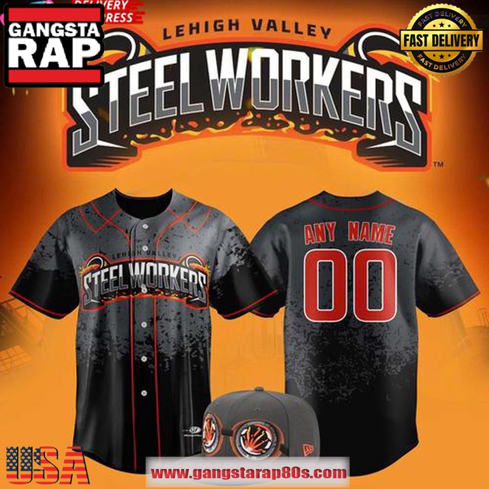 Lehigh Valley IronPigs Steelworker 2025 Custom Baseball Jersey Shirt Lehigh Valley IronPigs Steelworker 2025 Custom Baseball Jersey Shirt