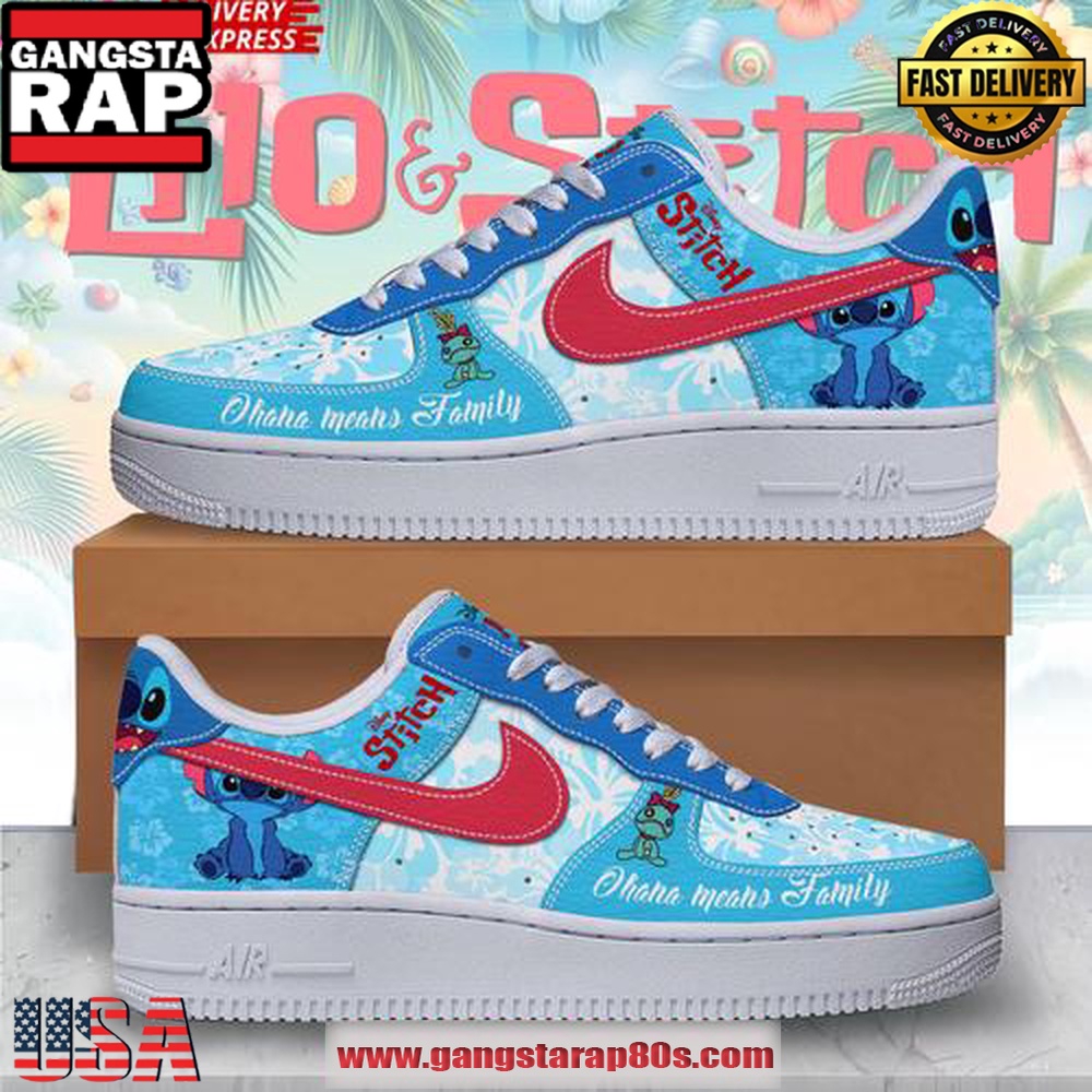 Lilo and Stitch Ohana Means Family Air Force 1 Sneakers Shoes Lilo and Stitch Ohana Means Family Air Force 1 Sneakers Shoes