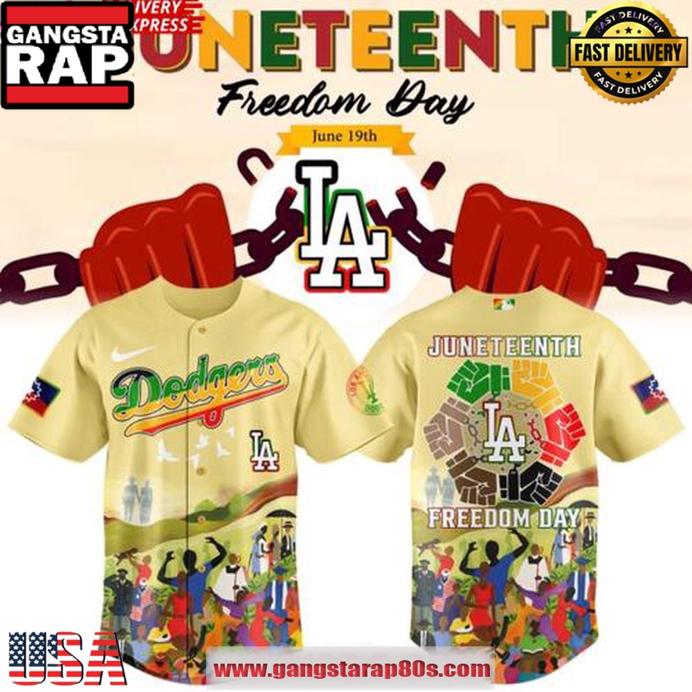 Los Angeles Dodgers Juneteenth Freedom Day 2025 Limited Edition Baseball Jersey Shirt Los Angeles Dodgers Juneteenth Freedom Day 2025 Limited Edition Baseball Jersey Shirt