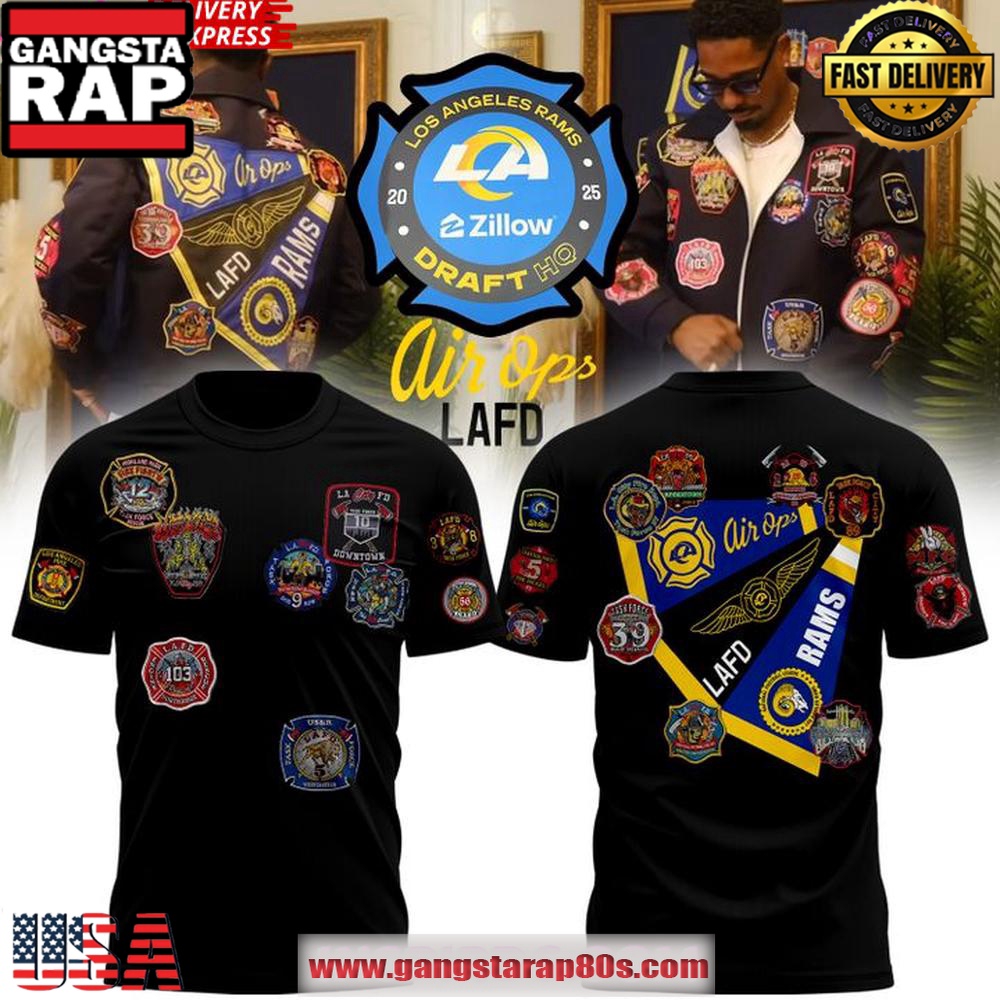 Los Angeles Rams x Kevin Leonel LAFD 2025 T-Shirt