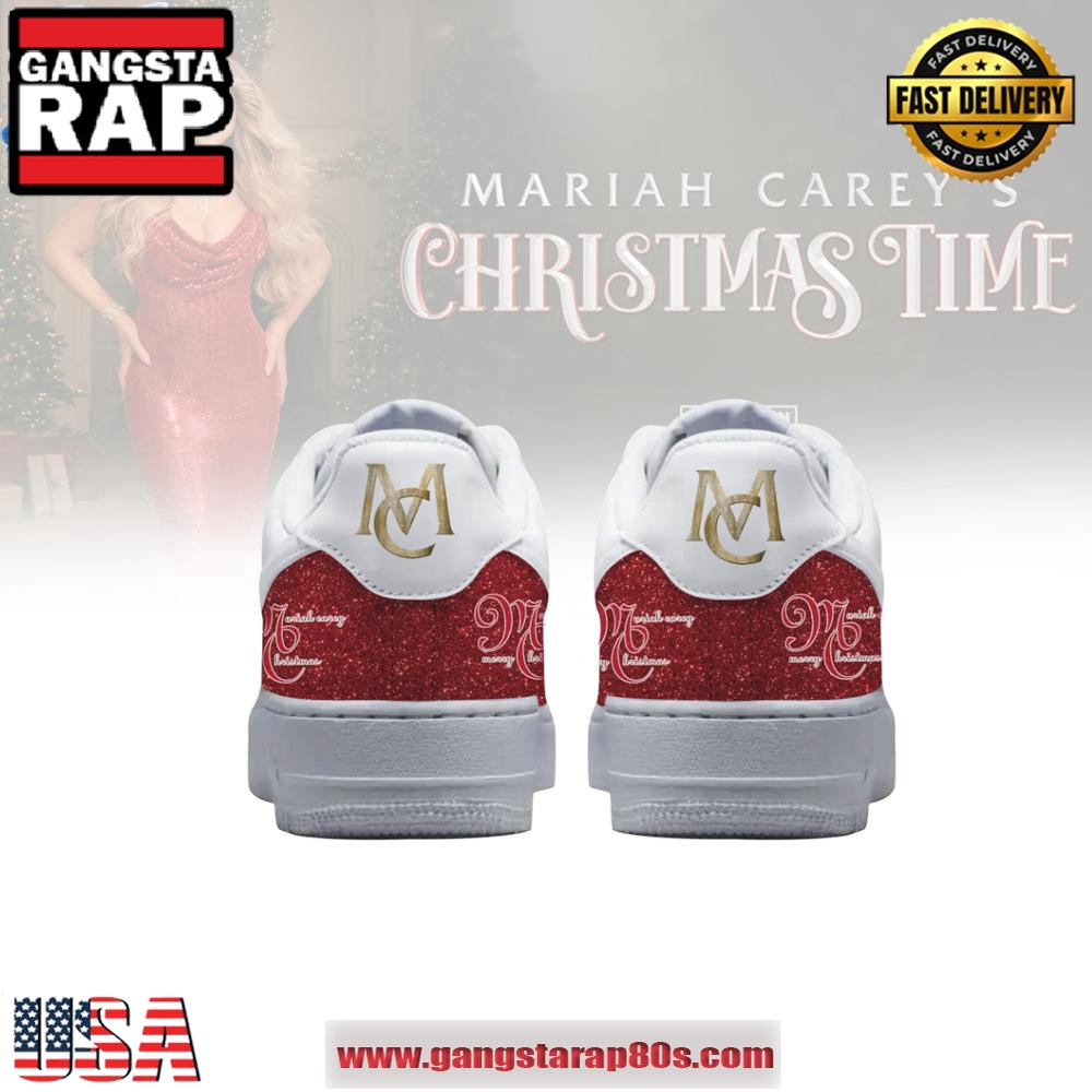 Mariah Carey Christmas Time Air Force 1 Running Sneakers Shoes