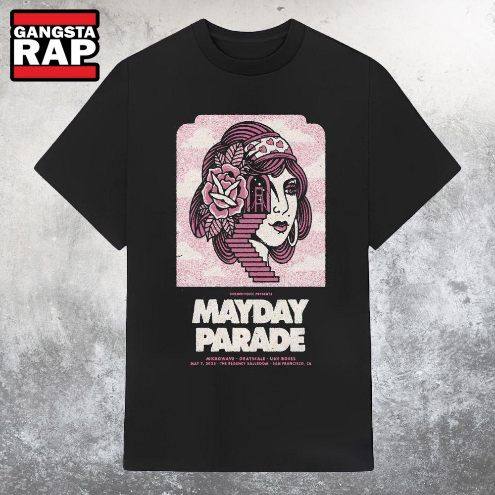 Mayday Parade The Regency Ballroom, San Francisco, CA May 7 2025 Tour T Shirt