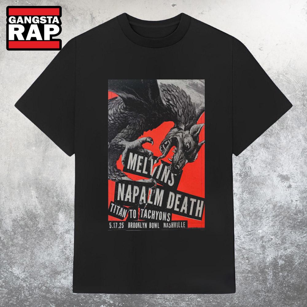 Melvins Brooklyn Bowl Nashville, TN May 17 2025 Tour T Shirt