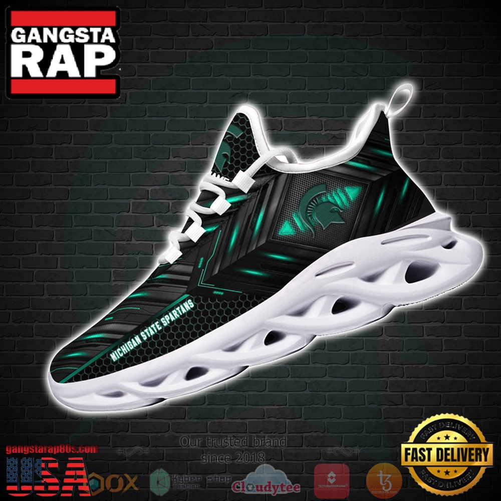 Michigan State Spartans Custom Name Clunky Unique Design Max Soul Shoes Running Sneakers Michigan State Spartans Custom Name Clunky Unique Design Max Soul Shoes Running Sneakers