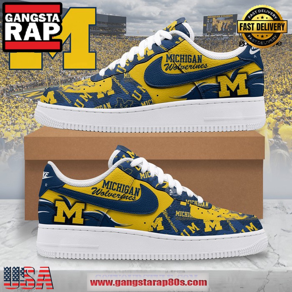 Michigan Wolverines Limited 2024 Edition Air Force 1 Running Sneakers Shoes