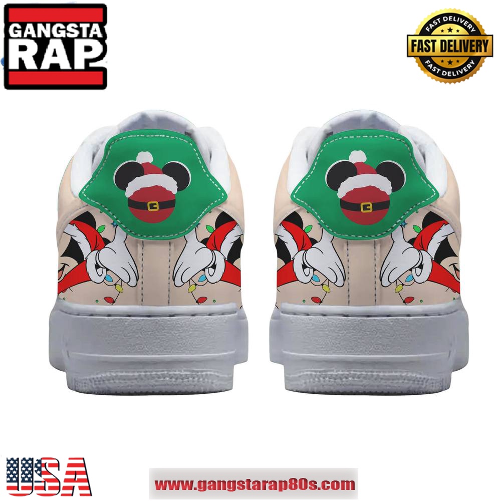 Mickey Mouse Merry Christmas 2024 Limited Edition Air Force 1 Running Sneakers Shoes Mickey Mouse Merry Christmas 2024 Limited Edition Air Force 1 Running Sneakers Shoes